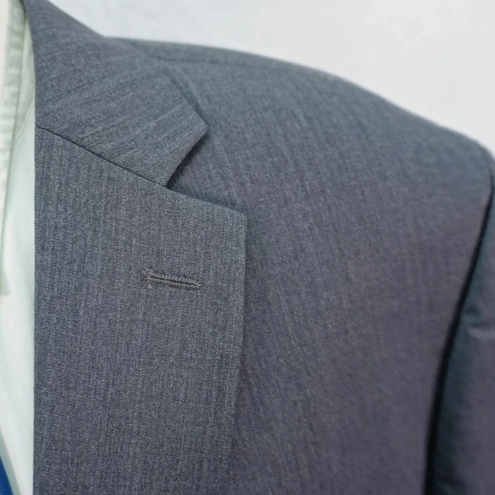 Calvin Klein Gray Twill Wool 48R Blazer 2‎ Button